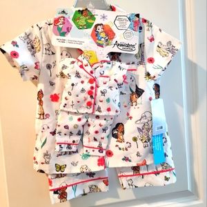 Disney Store Animators Girl and doll PJ set